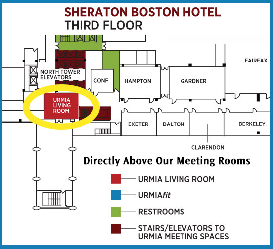 Map showing the URMIA Living Room