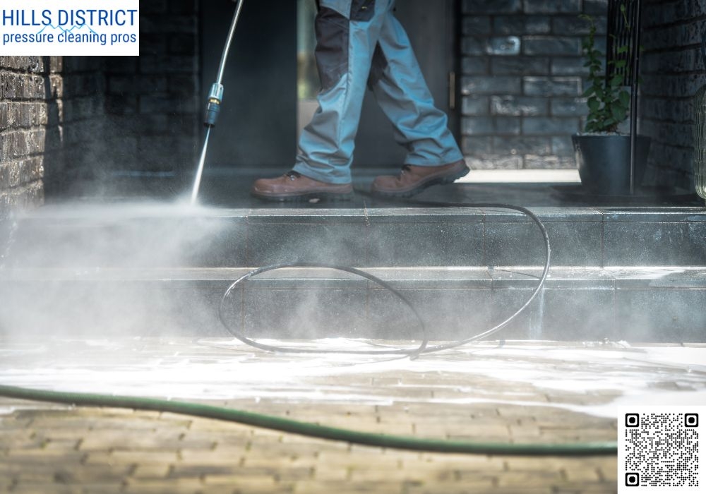 What safety measures are taken during roof cleaning?