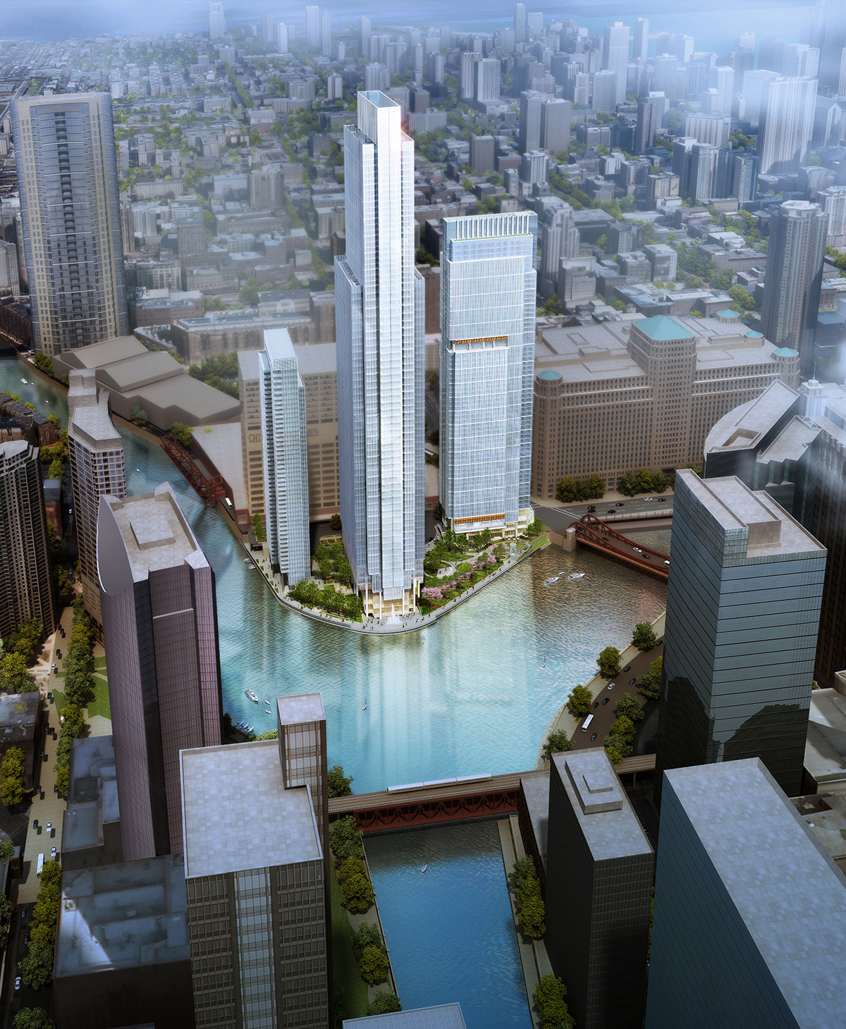 Wolf Point East Chicago Properties Hines