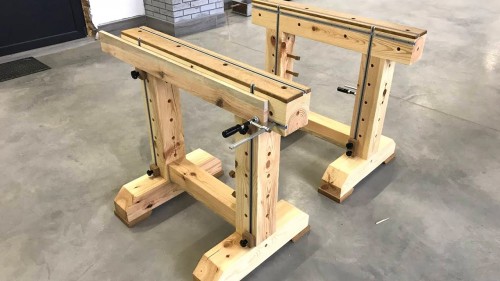 Multifunctional Sawhorses and Mini Workbench
