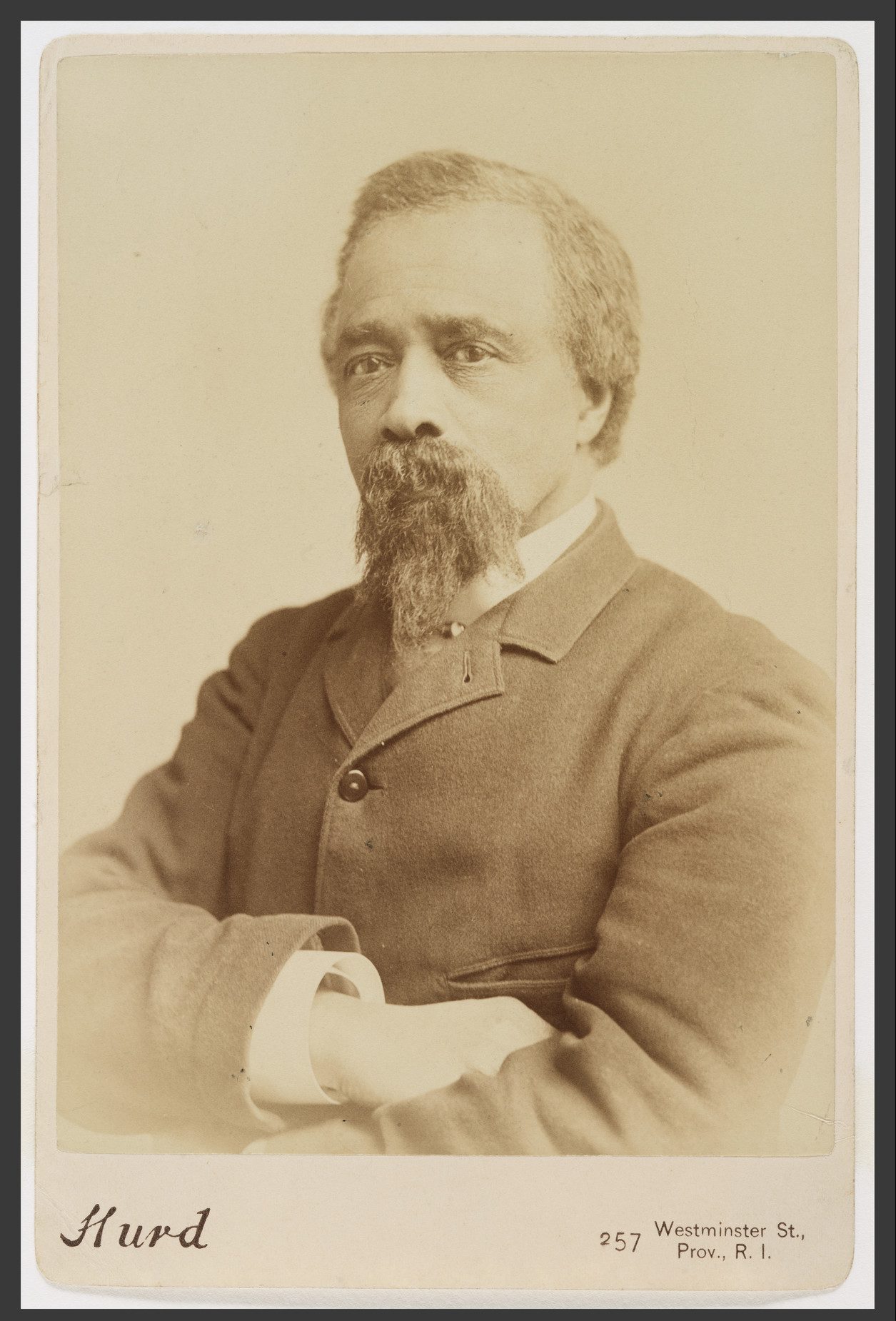 Photographic portrait of Edward Bannister.
