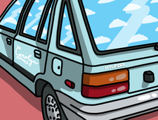My First Car: '86 powder blue Hyundai named Carolyn photo