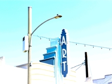 Girls with blue hands photo