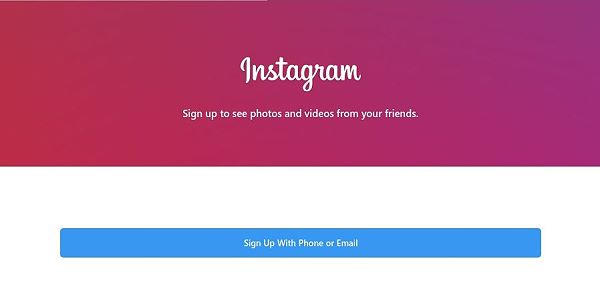 create an account on Instagram