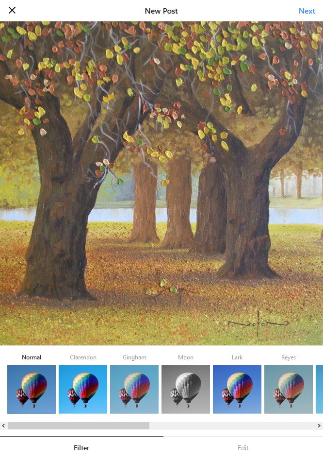 Instagram add filter to photo