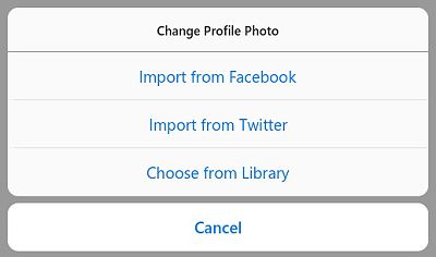 use your facebook or twitter profile picture on instagram as well