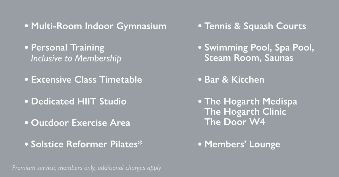 the Hogarth Health Club gym features