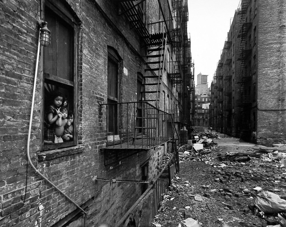 East 100th Street (children in window with view of alley)