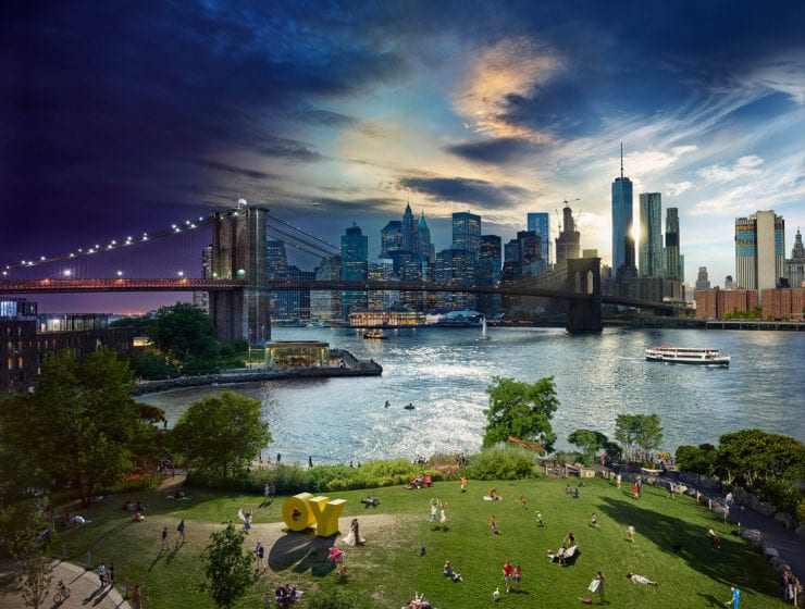 Stephen Wilkes, Brooklyn Bridge, Day To Night, 2016