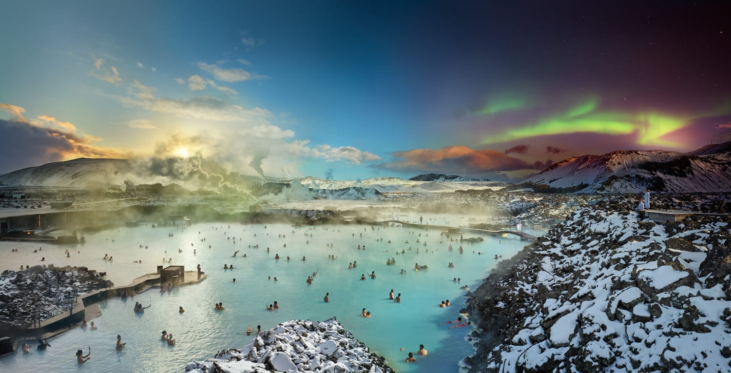 Stephen Wilkes, Blue Lagoon, Iceland, Day to Night, 2019