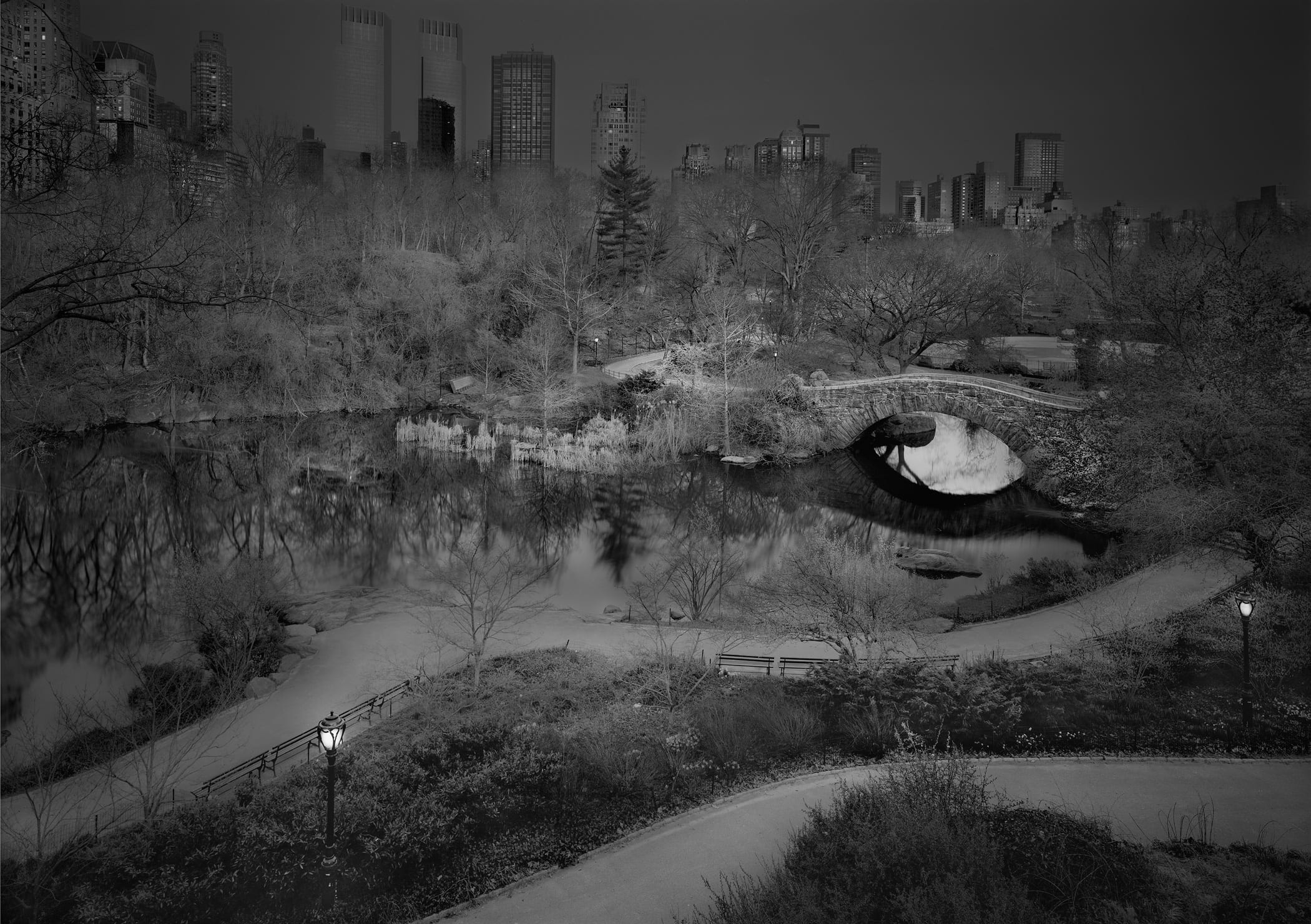 Michael Massaia, Deep In A Dream - Central Park - North West View, 2014, Gold & Selenium Toned Silver Gelatin Photograph Michael Massaia, Deep In A Dream - Central Park - North West View, 2014, Gold & Selenium Toned Silver Gelatin Photograph