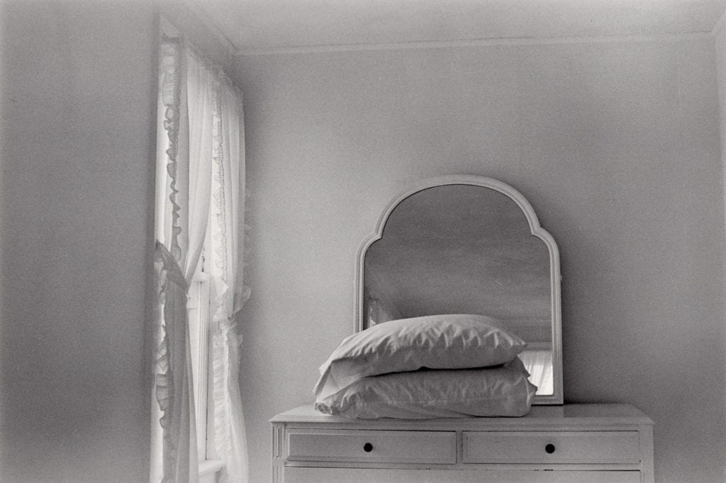 Lilo Raymond, Dresser with Pillows in Front of Mirror