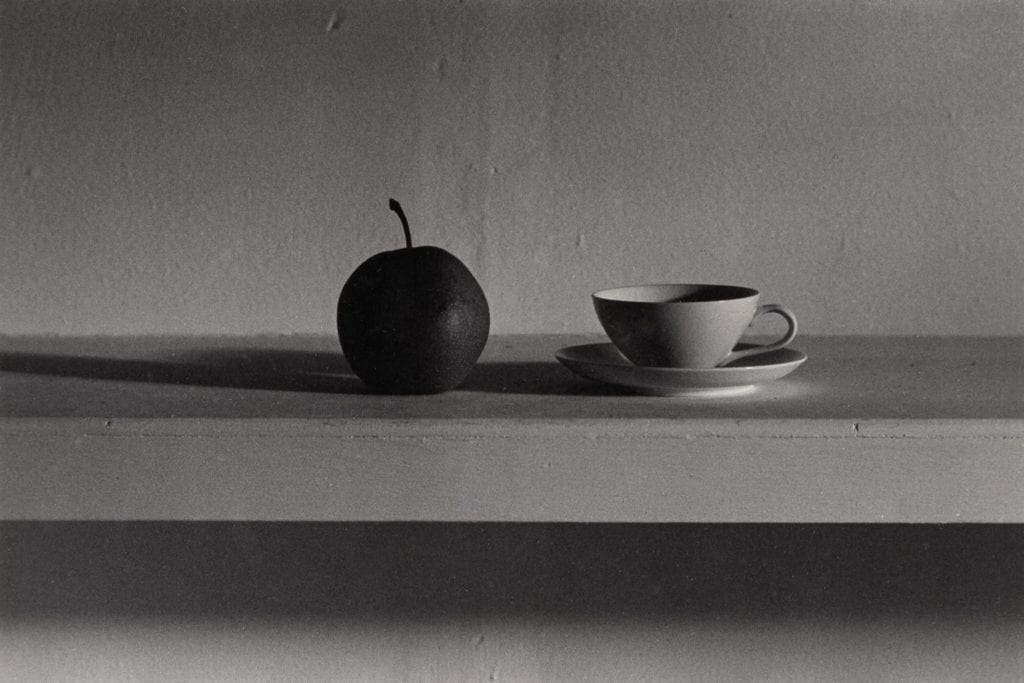 Lilo Raymond, Cup and Apple, 1974, Vintage Silver Gelatin Photograph
