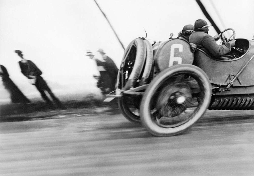 Jacques-Henri Lartigue, Grand Prix of the Automobile Club of France, 1912, Silver gelatin photograph