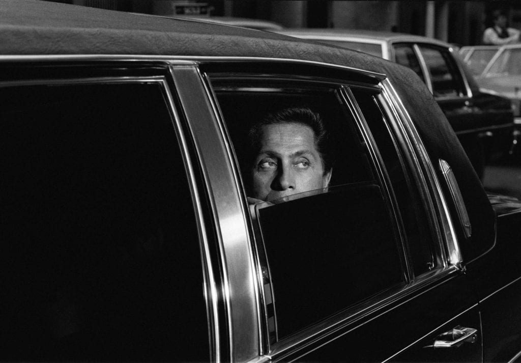 Harry Benson, Valentino, Limo, New York, 1984, Archival pigment photograph