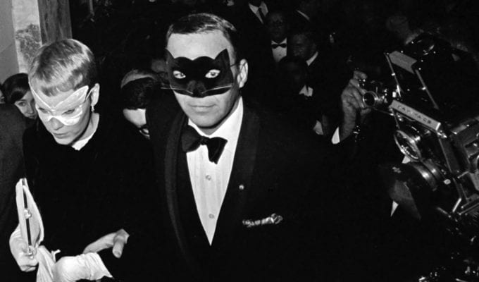 Harry Benson, Frank Sinatra and Mia Farrow at Truman Capote's Black and White Ball, 1966, Archival pigment photograph
