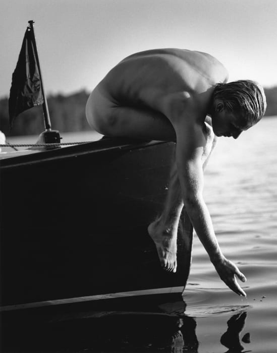 Bruce Weber ,Tyke, Upper St. Regis Lake, New York (#2), 1988, Toned Silver Gelatin Photograph