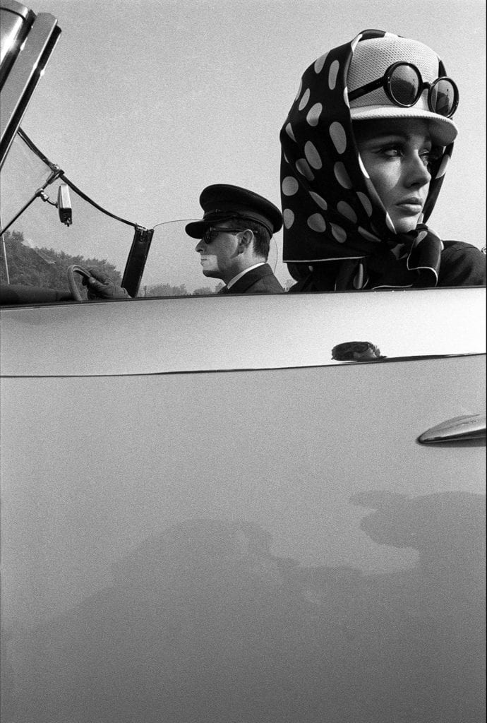 Brian Duffy, Girl with Chauffeur, Town Magazine, 1965, Silver gelatin photograph