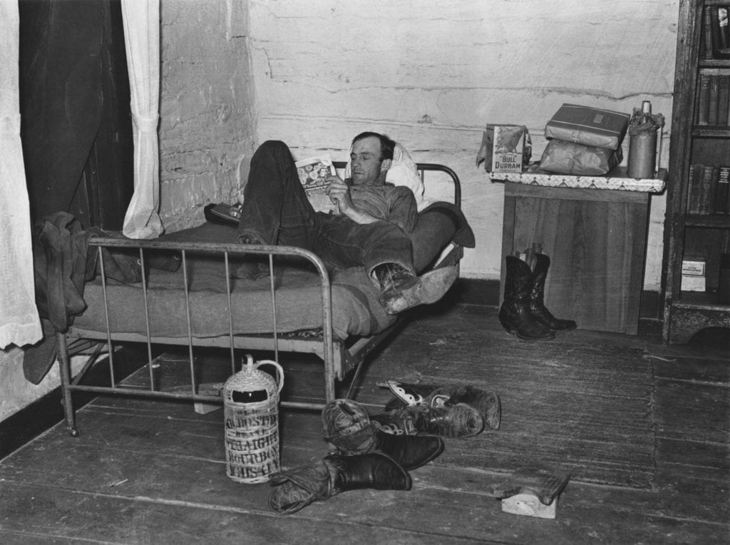 Arthur Rothstein, Ranch Hand In The Bunk House, Brewster, Montana