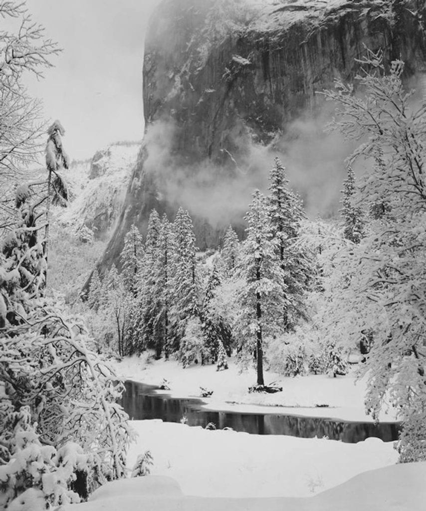 Ansel Adams, El Capitan, Winter, Yosemite National Park, California