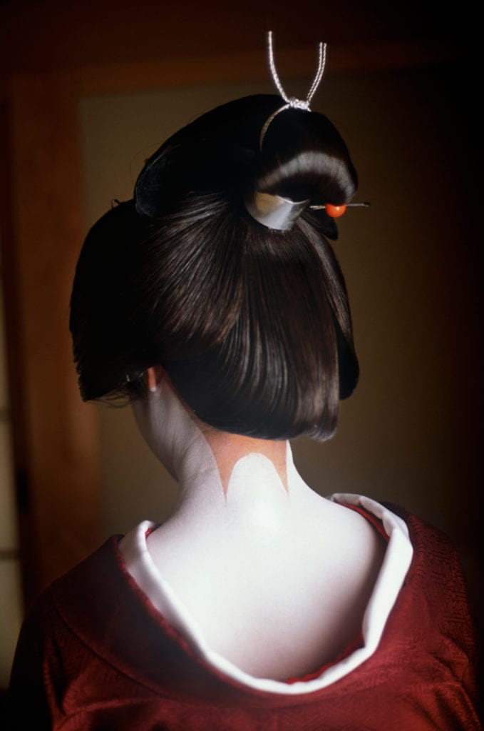 Alison Wright, A Geisha's Sanbonashi Decoration, Kyoto, Japan