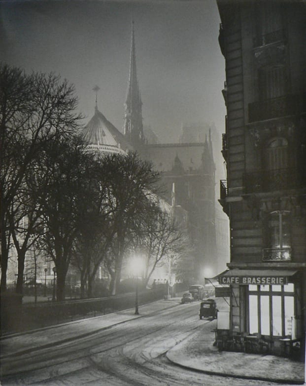 Albert Monier, Paris, Notre-Dame un soir de neige