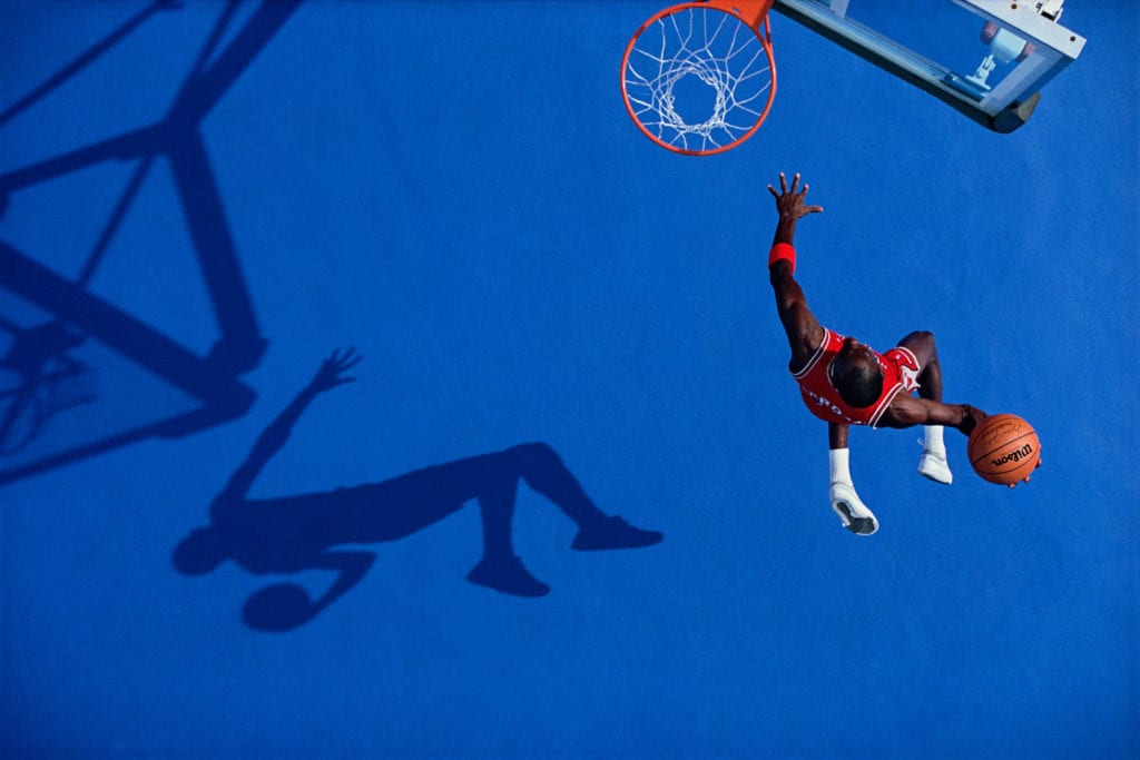 Walter Iooss, The Blue Dunk, Michael Jordan, 1987