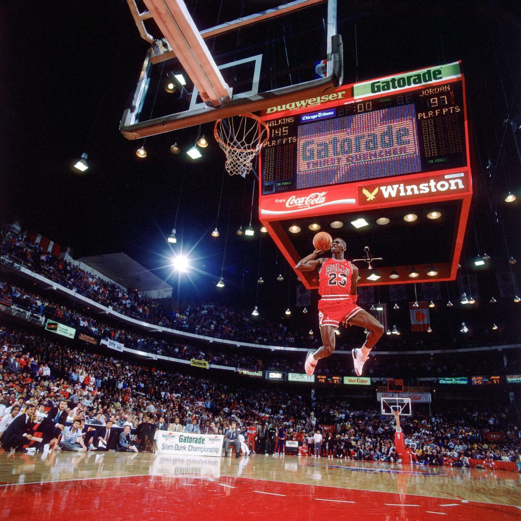 Michael Jordan, Slam Dunk Contest, Chicago, IL, 1995