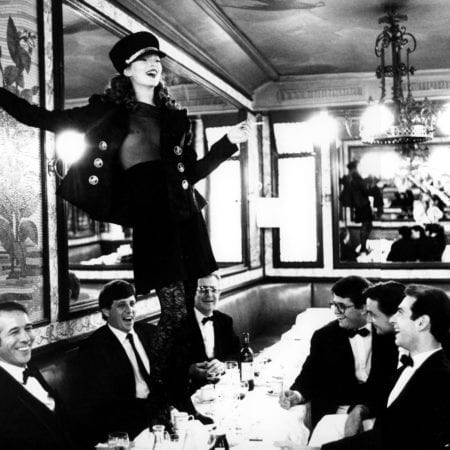 Arthur Elgort, Kate Moss at Café Lipp in Paris, Italian Vogue, Paris, Vogue Italia, 1993, Archival Pigment Photograph