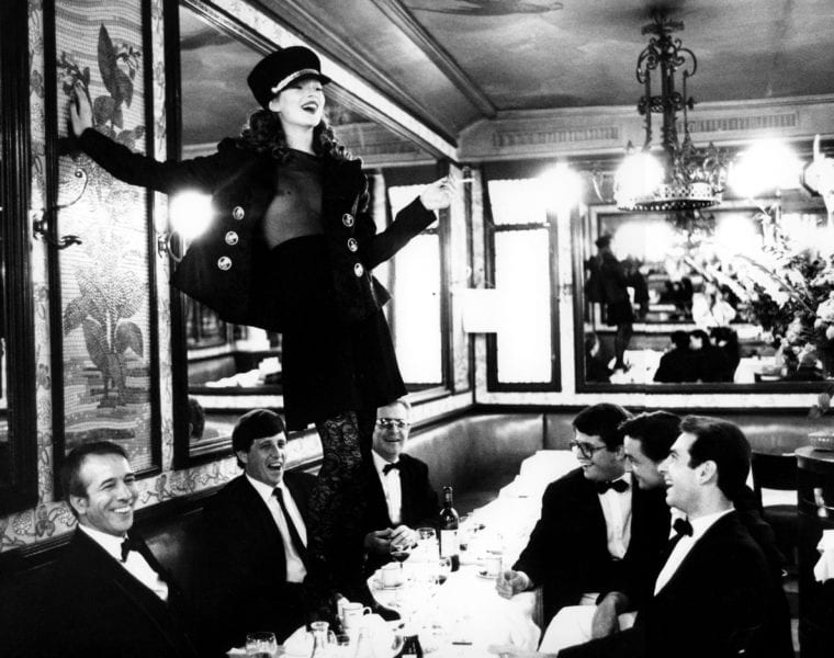 Arthur Elgort, Kate Moss at Café Lipp in Paris, Italian Vogue, Paris, Vogue Italia, 1993, Archival Pigment Photograph