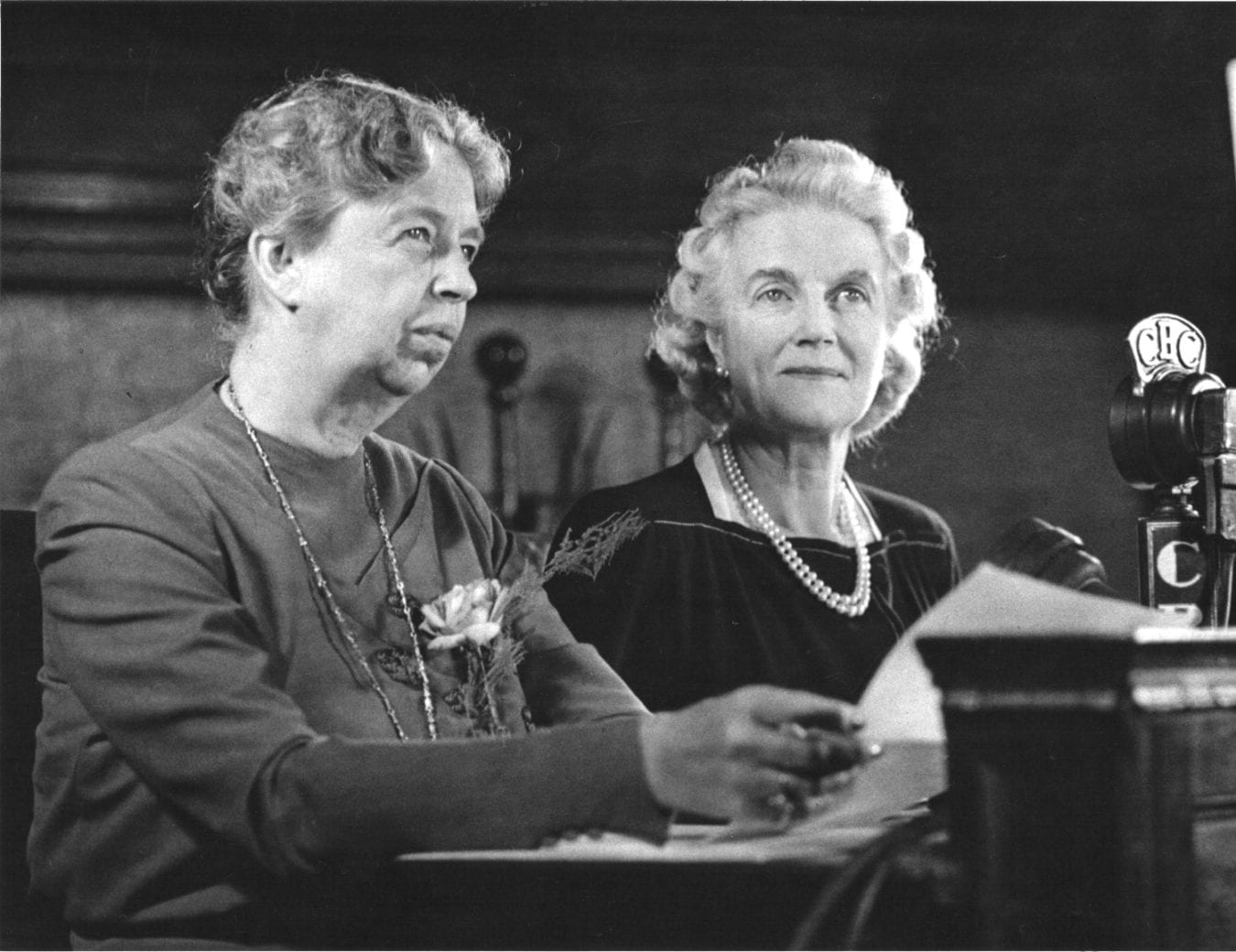 Eleanor Roosevelt and Clementine Churchill in Quebec, Canada Holden