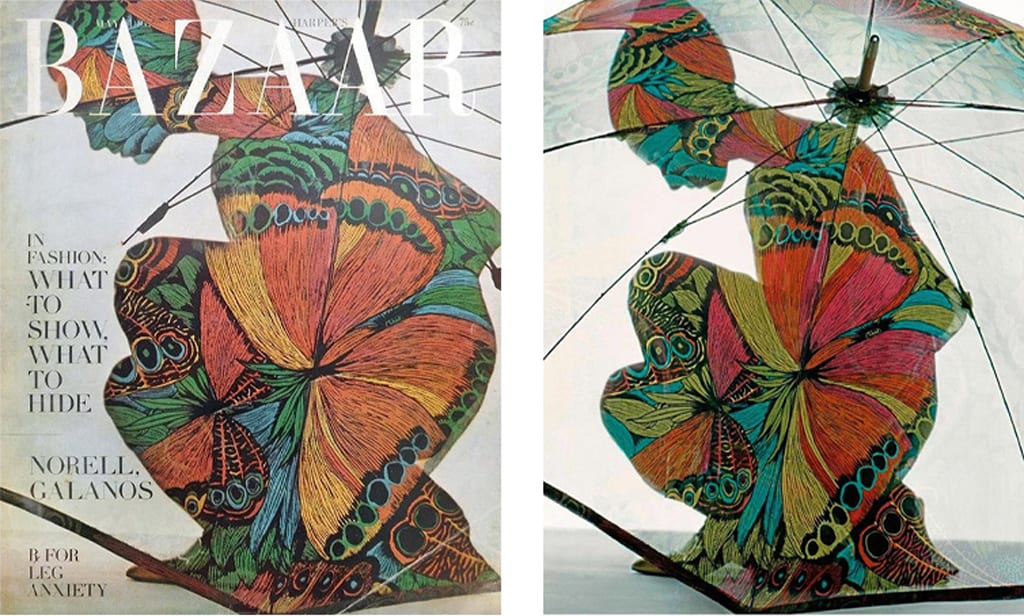 Frank Horvat, Harper’s Bazaar cover (Umbrella color), 1967, Archival Pigment Photograph