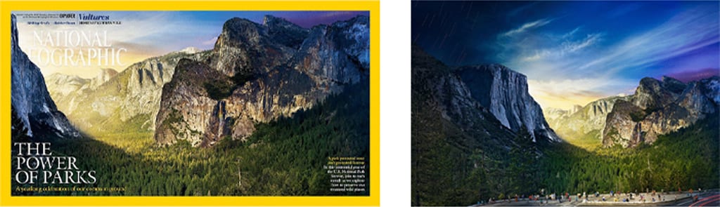 Stephen Wilkes, Tunnel View, Yosemite National Park, Day to Night 2014, Fuji Crystal Archival Photograph