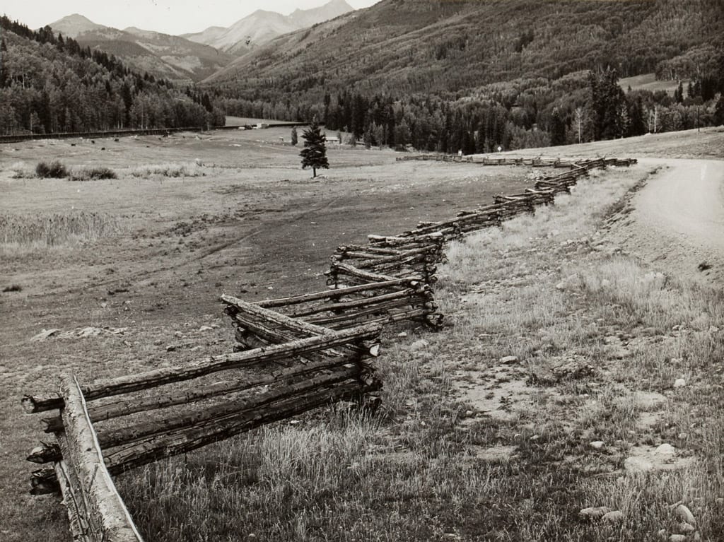 Russell Lee, Rail Fence in San Juan County, Colorado, 1940, Silver Gelatin Photograph