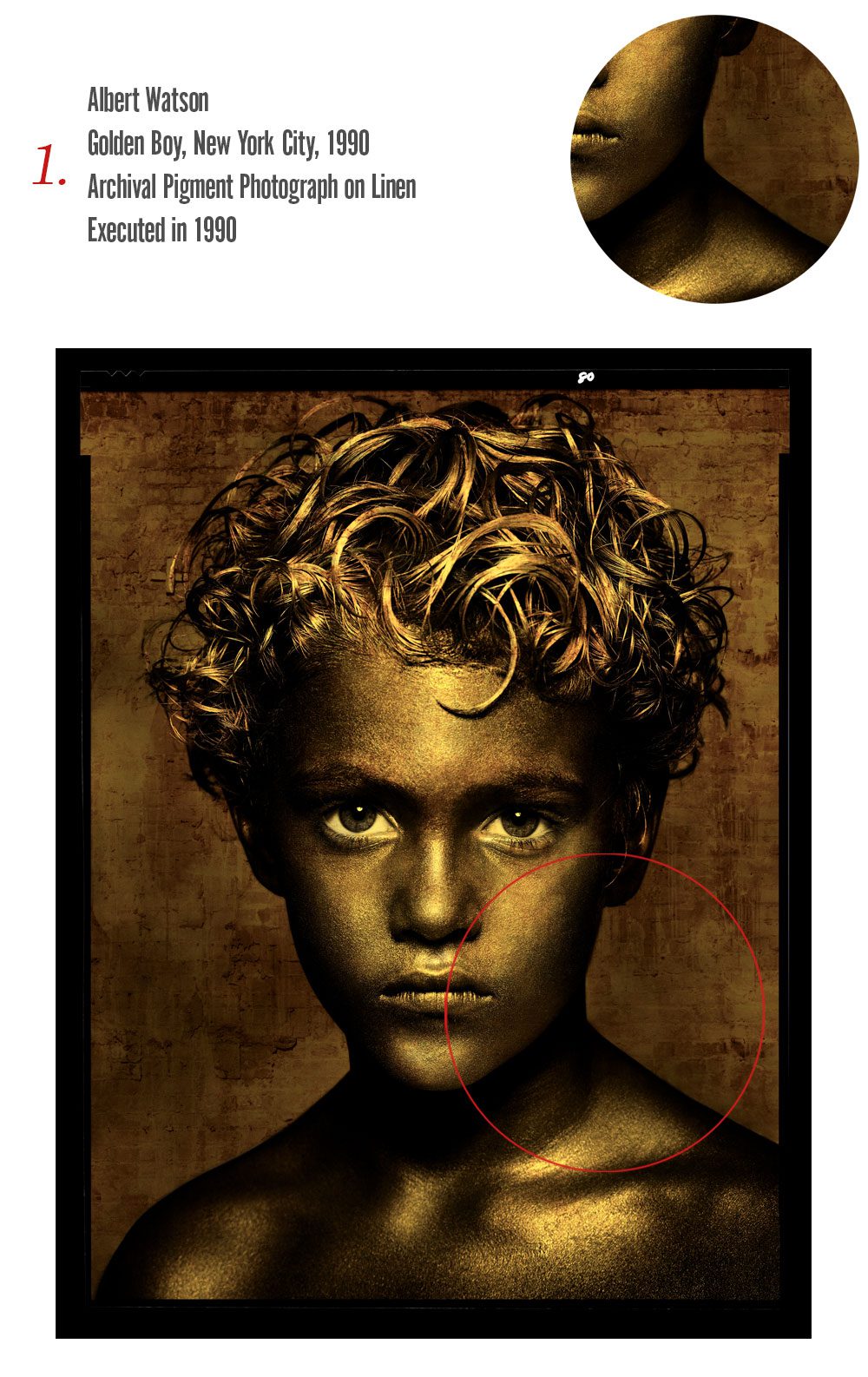 Albert Watson — Golden Boy, New York City, 1990