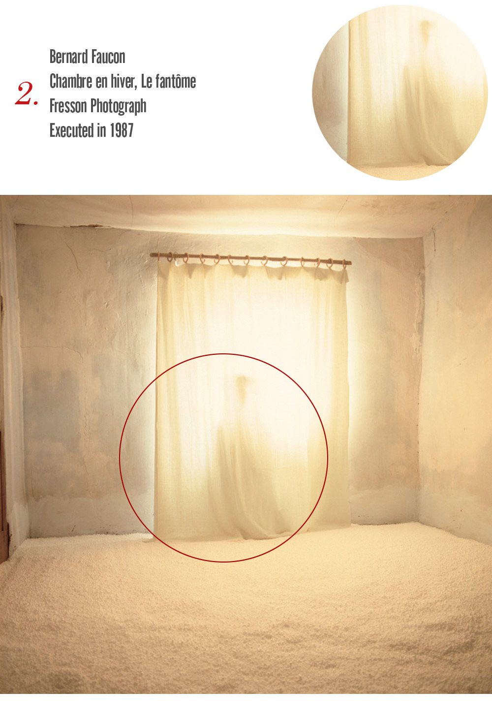 Bernard Faucon — Chambre en hiver, Le fantôme