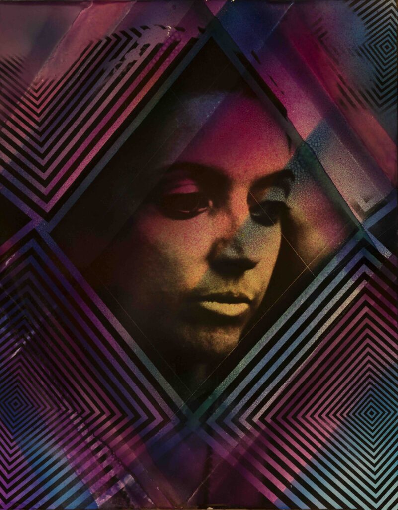 Kali, Rose with Pattern Overlay, Palm Springs, CA (color), 1967, Archival pigment photograph