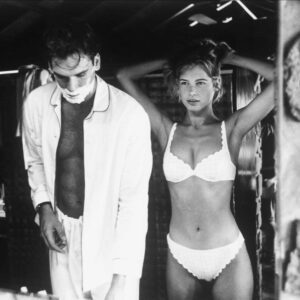 Arthur Elgort, Claudia Schiffer and Bill in Petit St. Vincent, British Vogue, 1991