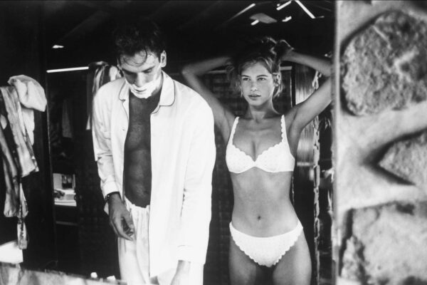 Arthur Elgort, Claudia Schiffer and Bill in Petit St. Vincent, British Vogue, 1991