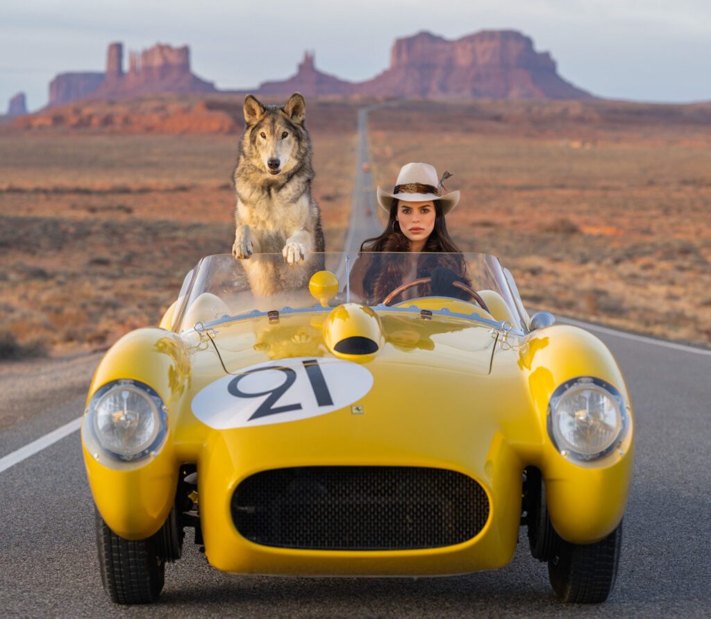 David Yarrow, Testarossa (colour), 2023, Archival Pigment Photograph