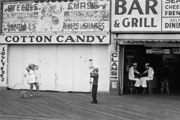 Brian Hamill, Scene on the Coney Island boardwalk during the filming of the Allen-directed movie 'Annie Hall,' New York