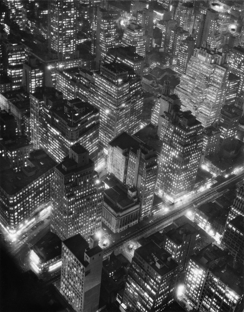 Berenice Abbott, New York at Night, 1932, Silver gelatin photograph