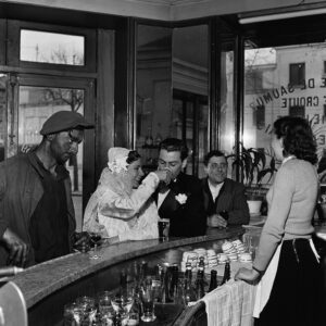 Robert Doisneau, Cafe Noir et Blanc, 1948, Silver gelatin photograph