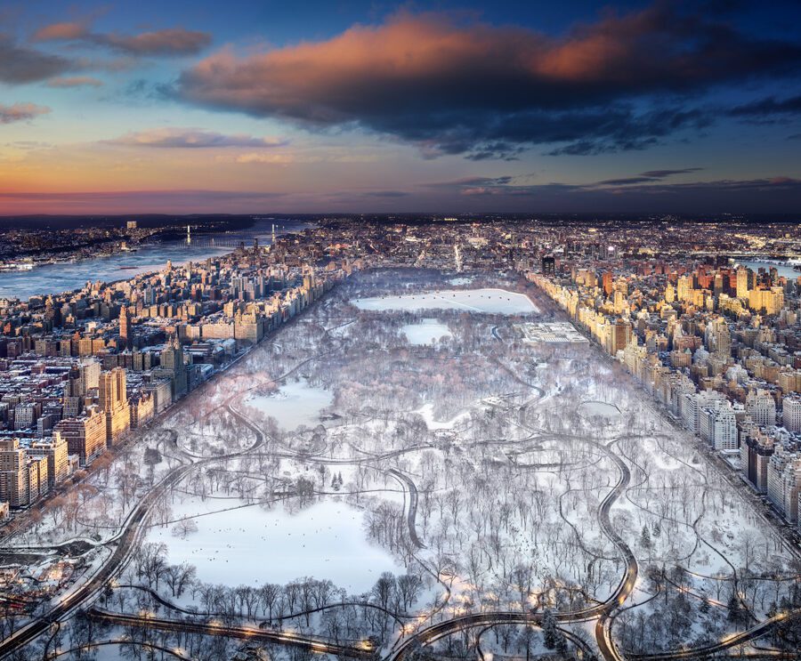 Stephen Wilkes, The Four Seasons, View of Central Park, Winter, Day to Night, 2026, Fuji Flex Archival Photograph