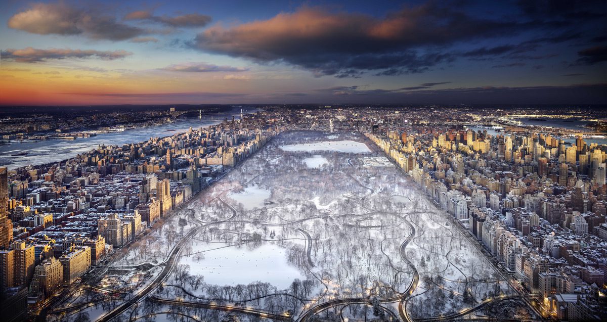 Stephen Wilkes, The Four Seasons, View of Central Park, Winter, Day to Night, 2026, Fuji Flex Archival Photograph