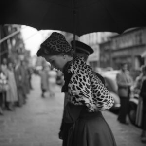 Georges Dambier, Suzy Parker, Etole Leopard, Paris, 1952, Silver gelatin photograph