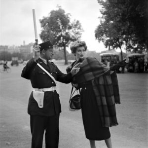 Georges Dambier, Suzy & the Police Man, 1957, Silver gelatin photograph
