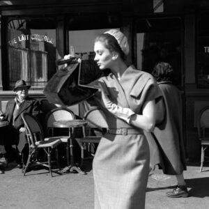 Georges Dambier, Suzy Parker and the Old Gentleman, 1953, Silver gelatin photograph