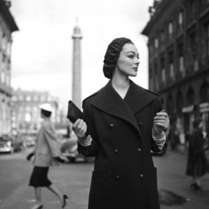 Georges Dambier, Ivy Nicholson, Place Vendôme, 1954, Silver gelatin photograph