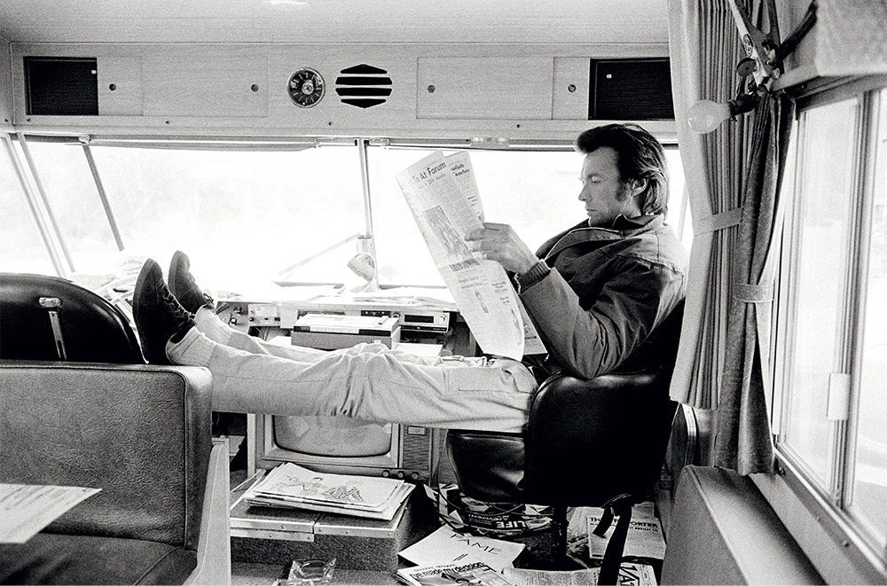 Terry O'Neill, Clint Eastwood Filming Joe Kidd, 1972, Silver gelatin photograph